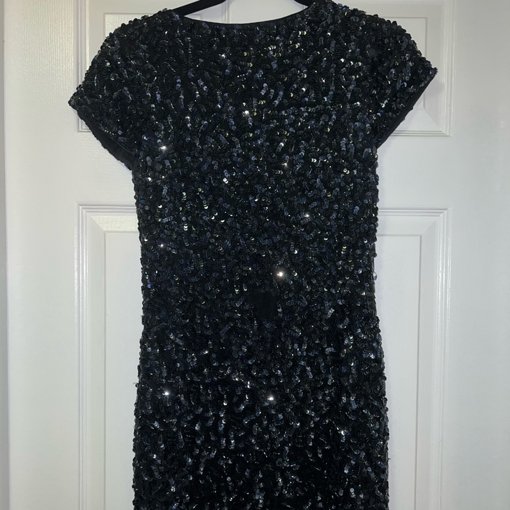 Alice+Olivia Beaded Navy Dress